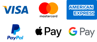 payment methods all magor credit cards, paypal, applepay and googlepay